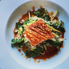 Crispy Pork belly with Braised Red Cabbage and Sugar Browned Potatoes